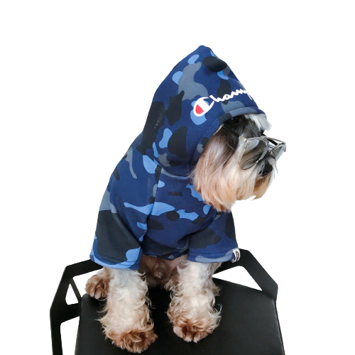 A Barking Pup x Chowpion Blue Hoodie