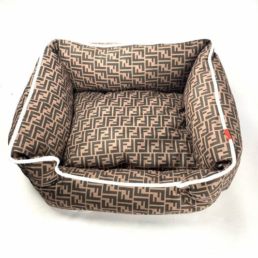 Lit pour chien Fendi FF marron