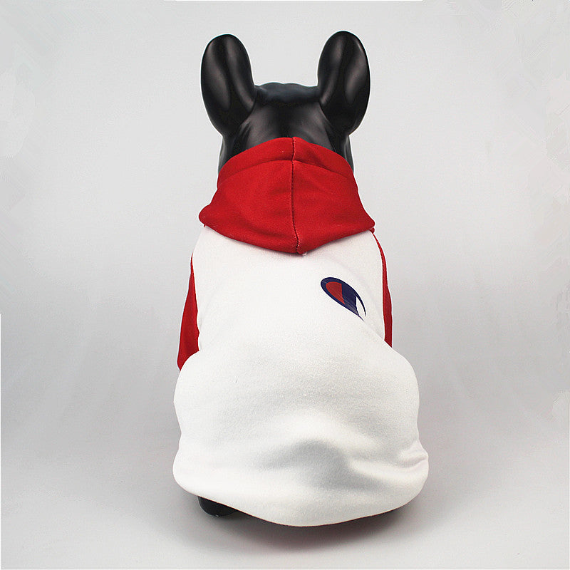 Chowpion - Hoodie blanc/rouge