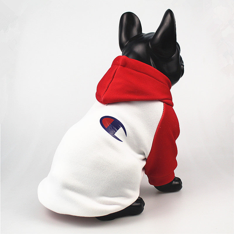 Chowpion - Hoodie blanc/rouge