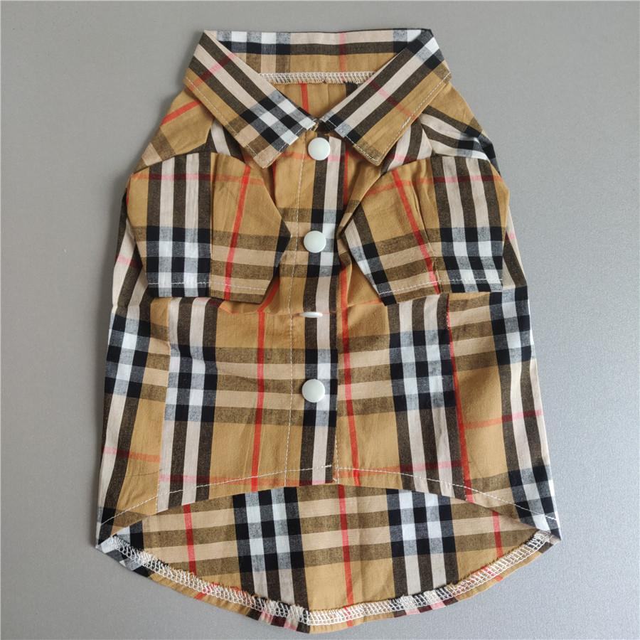 Chemise classique Purberry à grille jaune-1949#