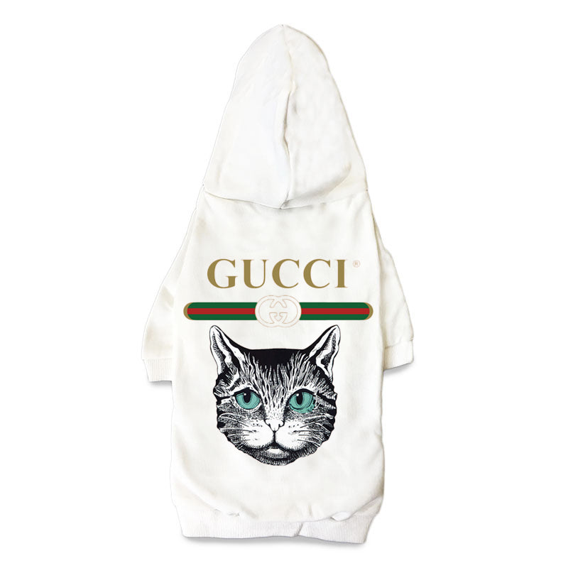 Pawcci Cat Hoodie Blanc