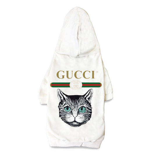 Pawcci Cat Hoodie Blanc