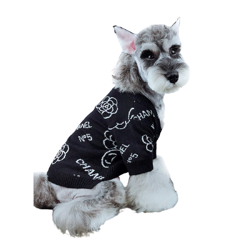 Pull noir Chanel pour chiens