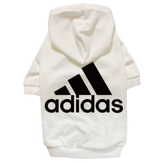 Sweat à capuche blanc avec logo Pawdidas