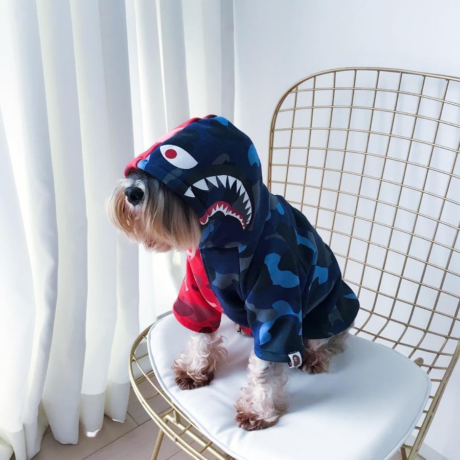 haqe fleece dog hoodies shark camouflage jacket-113# - Bouledogue Mania