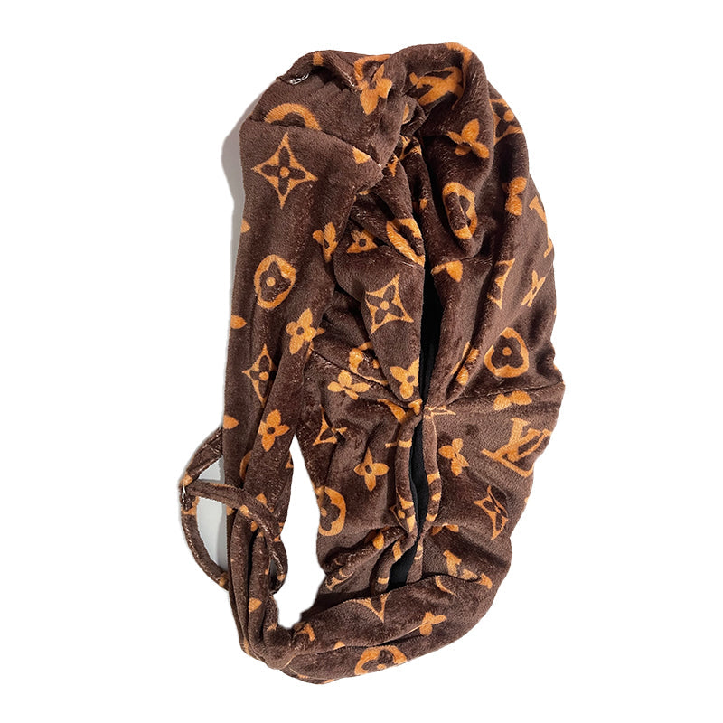 Sac de voyage Presbyopia marron pour petit chien et chat, avec harnais, pour les mains libres - Bouledogue Mania