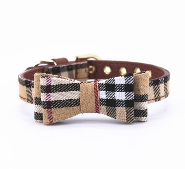 Ensemble collier et laisse avec nœud papillon Burberry pour chiens