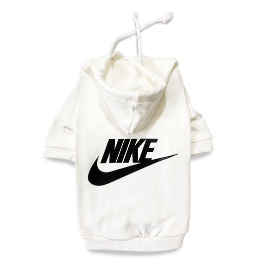 Sweat à capuche blanc pour chien Nike