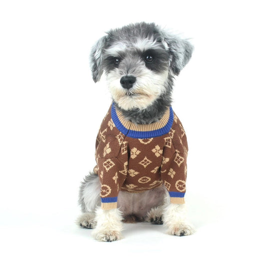 Pull pour chien marron Louis Vuitton