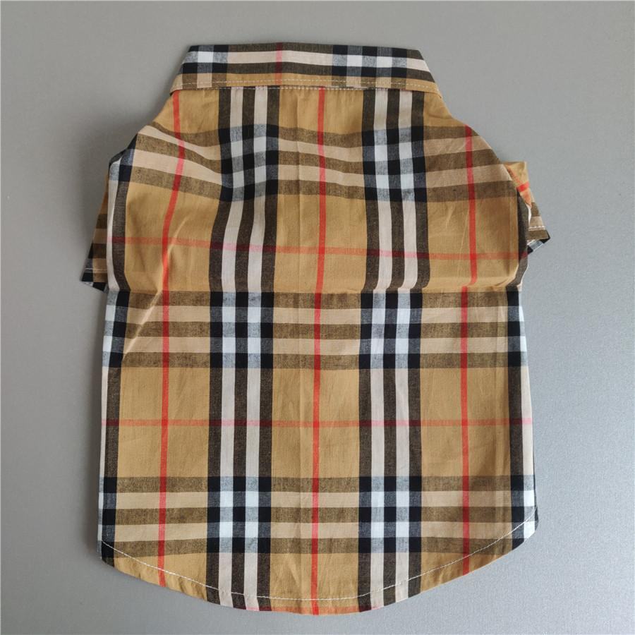 Chemise classique Purberry à grille jaune-1949#