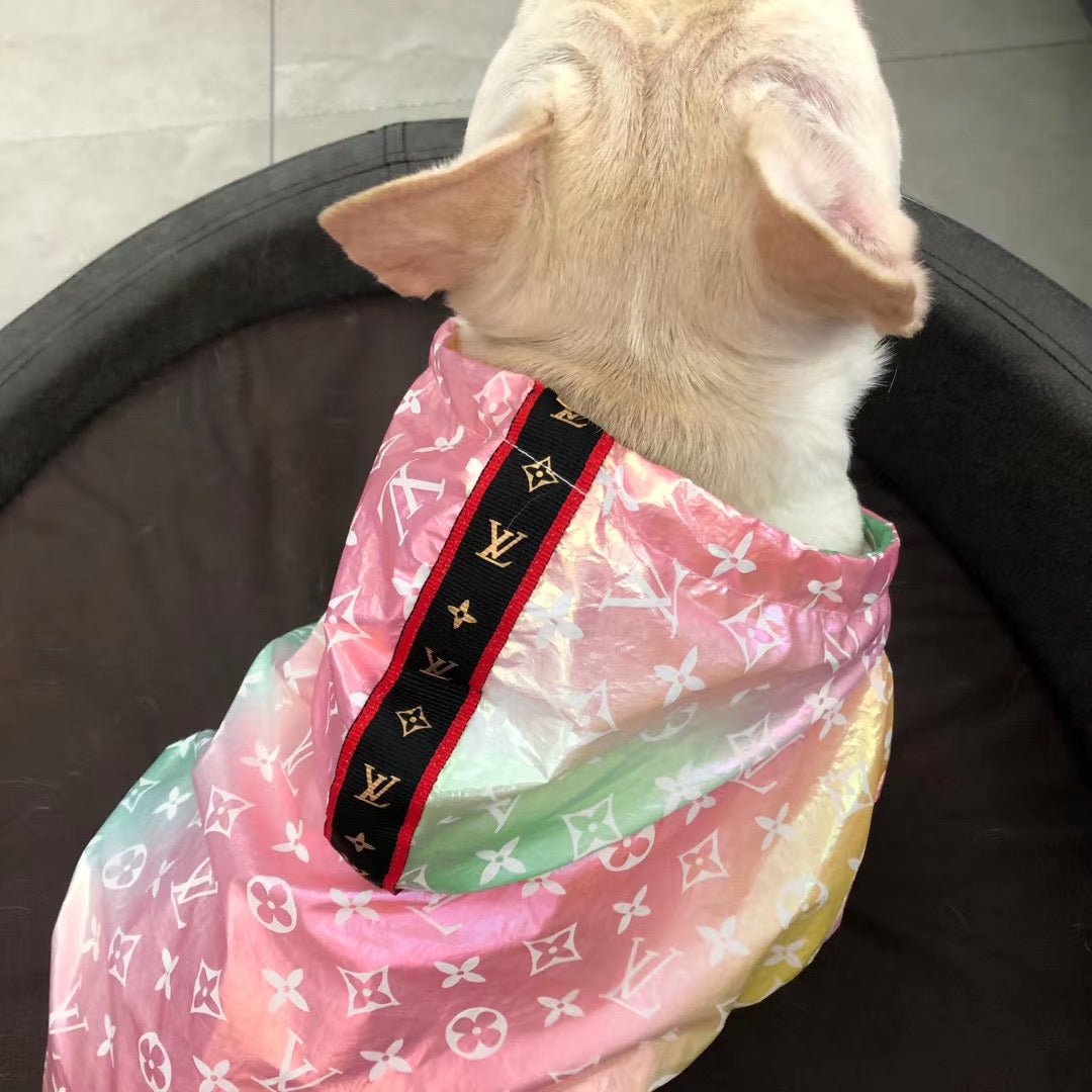 Imperméable pour chien Louis Vuitton arc-en-ciel