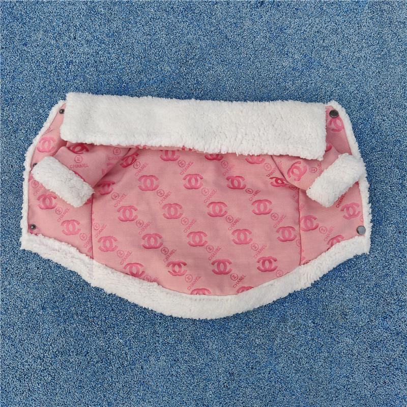 cc manteau de chien rose chaud w262# - Bouledogue Mania