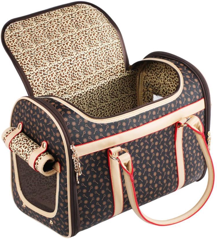 Sac de transport pliable en PU pour chien et chat Sac de transport pour chiens et chats - Bouledogue Mania