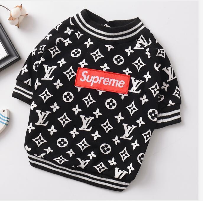 pupreme l v box logo dog sweatshirt bulldog jacket 103# - Bouledogue Mania