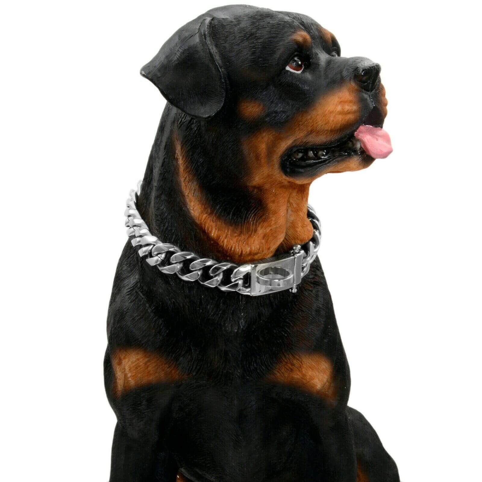 Collier pour chien avec chaîne cubaine de conception cool - Bouledogue Mania