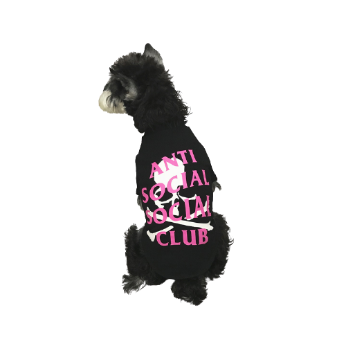 T-shirt noir "Anti Social Social Pup