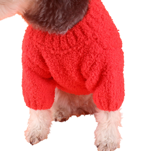 Pull pour chien Chanel Rouge