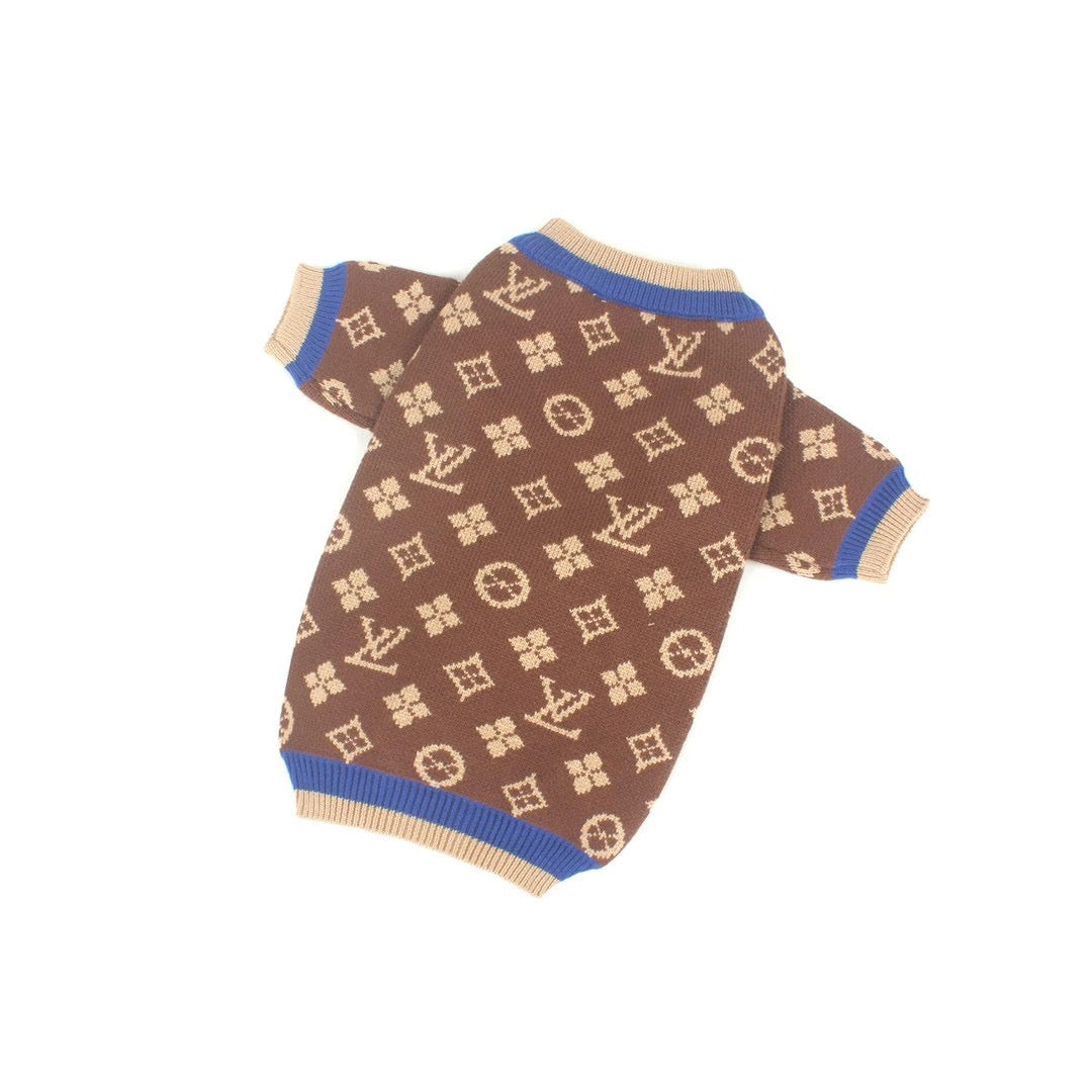 Pull pour chien marron Louis Vuitton