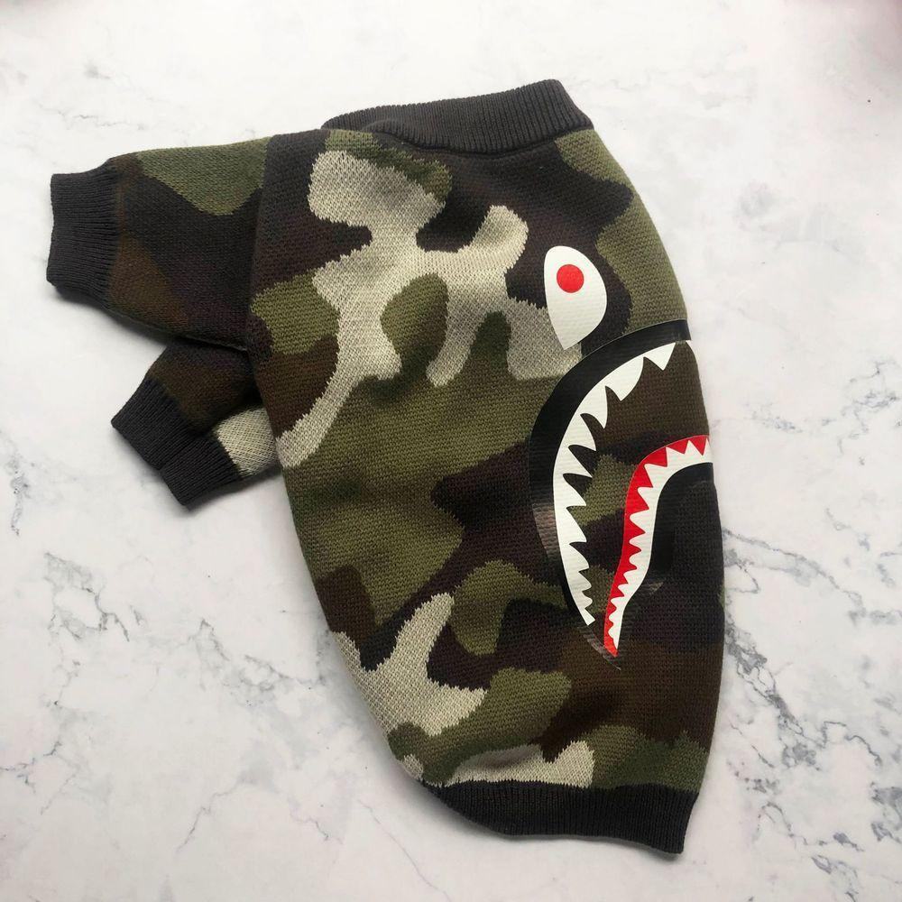 Chandail de designer Shark Camo Green |  w066# - Bouledogue Mania