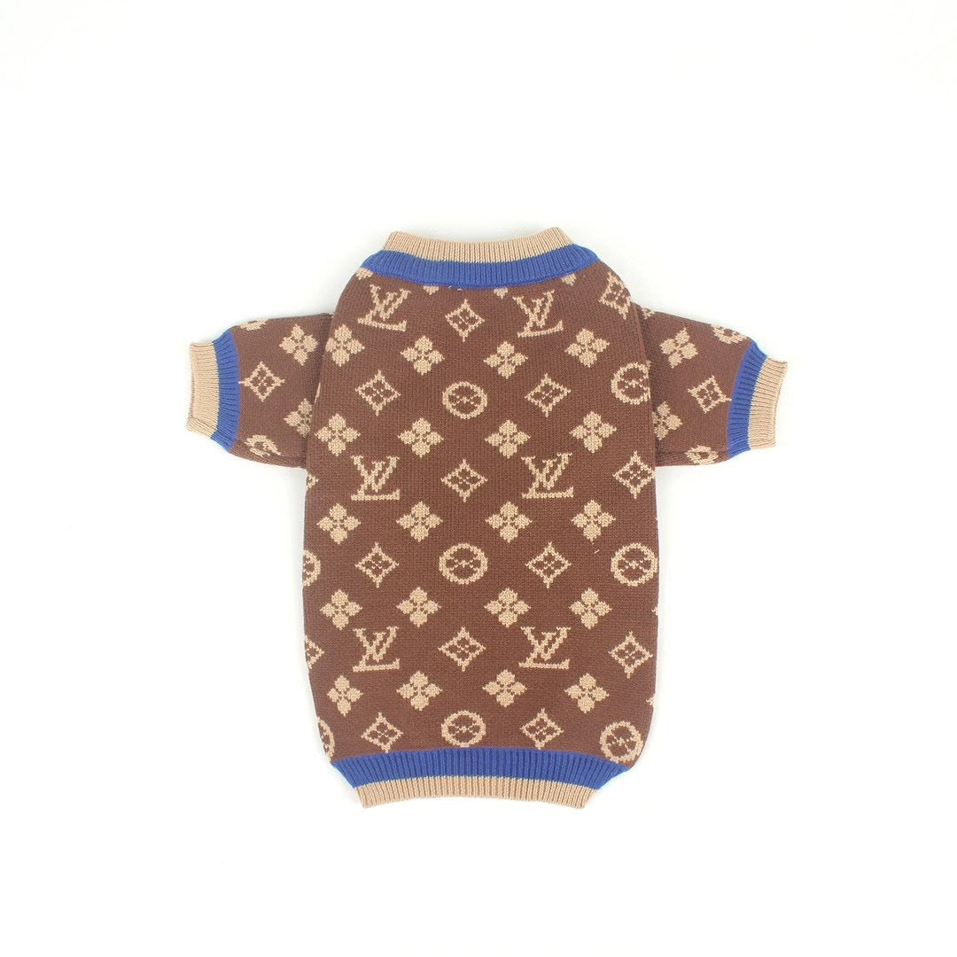 Pull pour chien marron Louis Vuitton