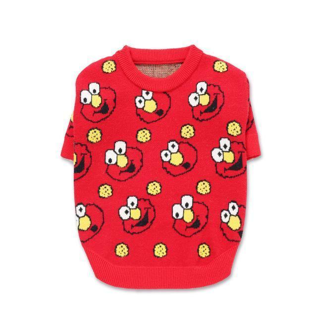 Pull pour chiot Sesame Street rouge w050#