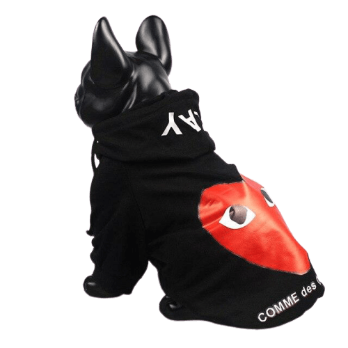 Paw des Garçons Black Hoodie - Bouledogue Mania