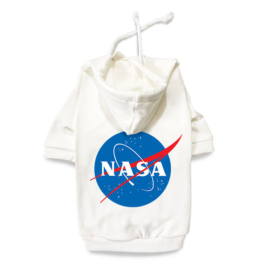 Sweat à capuche blanc Nasa