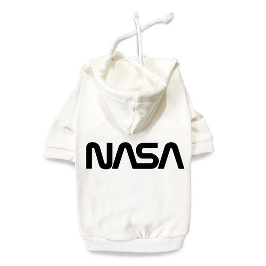 Sweat à capuche blanc avec lettrage de la Nasa