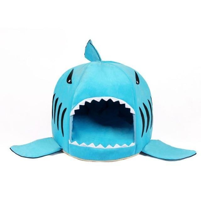 Shark Pet Bed Warm Pet Products Soft Cartoon House For Cat Washable Puppy Bed Winter Dog Cushion - Bouledogue Mania