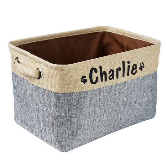 Boîte de rangement pour jouets avec nom d'animal personnalisé